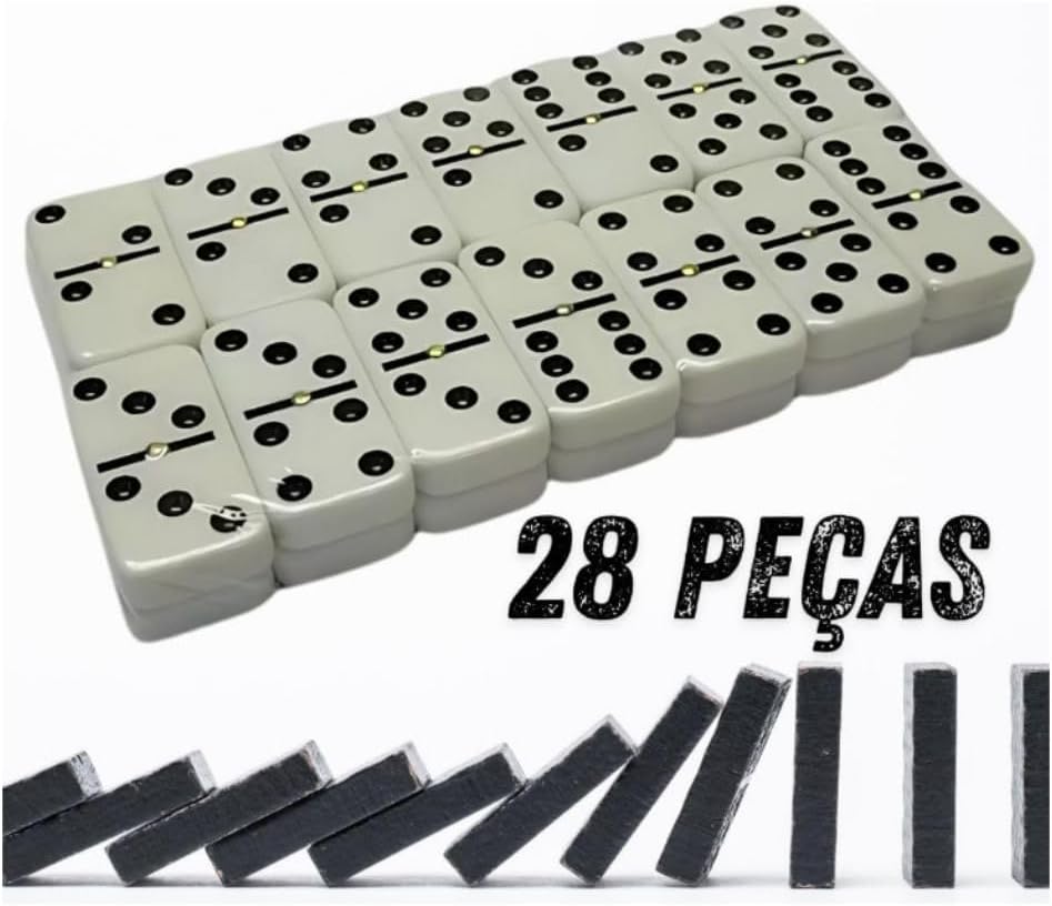 🎲 مجموعة دومينو العظام الاحترافية – 28 قطعة مع حافظة جلدية أناقة اللعب، وجودة التفاصيل، في كل قطعة