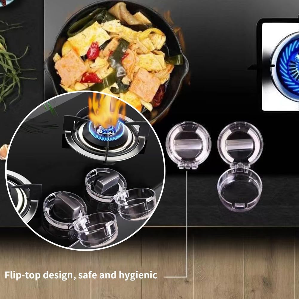 أغطية حماية لمقابض موقد الغاز – شفاف عبوة من قطعتين