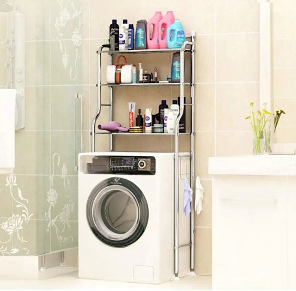 رف الغسالة المعدني – الحل الأمثل للتخلص من الفوضى وتنظيم حمامك!