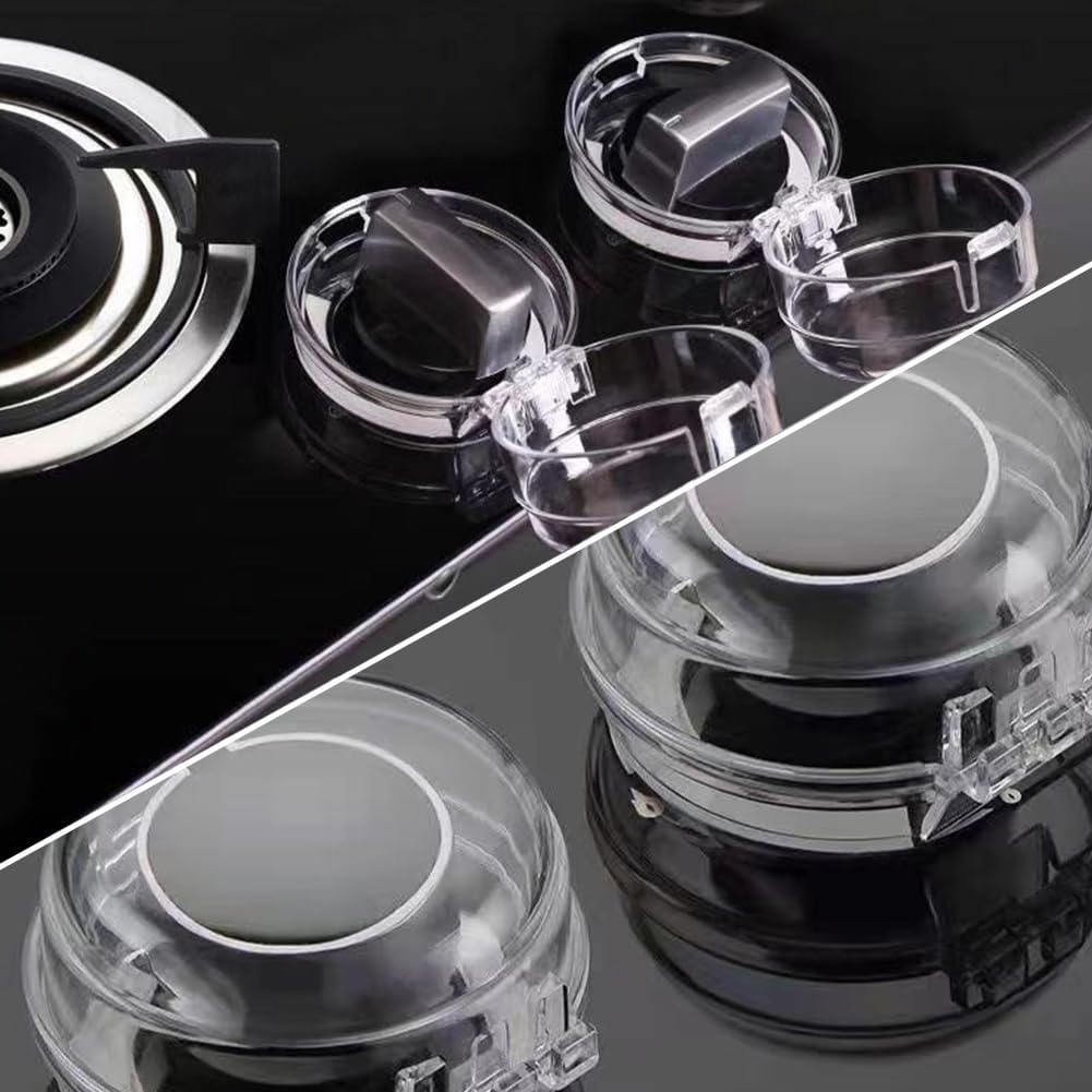 أغطية حماية لمقابض موقد الغاز – شفاف عبوة من قطعتين