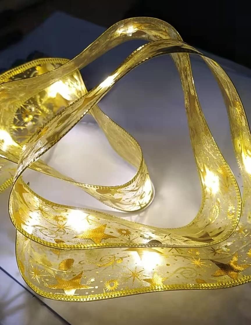 شريط إضاءة بطول 5 متر زينة ذهبية إضاءة LED ذهبية تعمل بالبطارية ملحقات إضاءة تصوير الأشجار