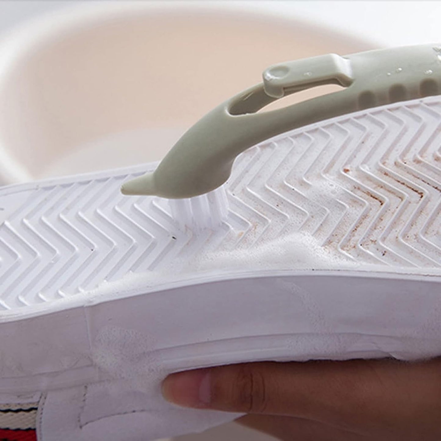 فرشاة تنظيف لتنظيف الأحذية المحمولة ذات الرأسين وأدوات تنظيف الأحذية وفرشاة غسل الأحذية والأحذية الرياضية ومقبض طويل من البلاستيك ومنظف منزلي