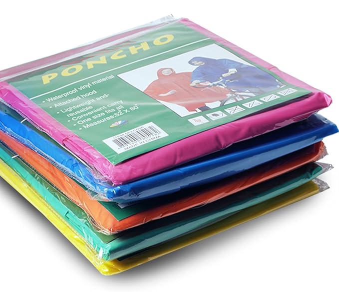 معطف واقٍ من المطر للبالغين – خفيف الوزن مع غطاء للرأس