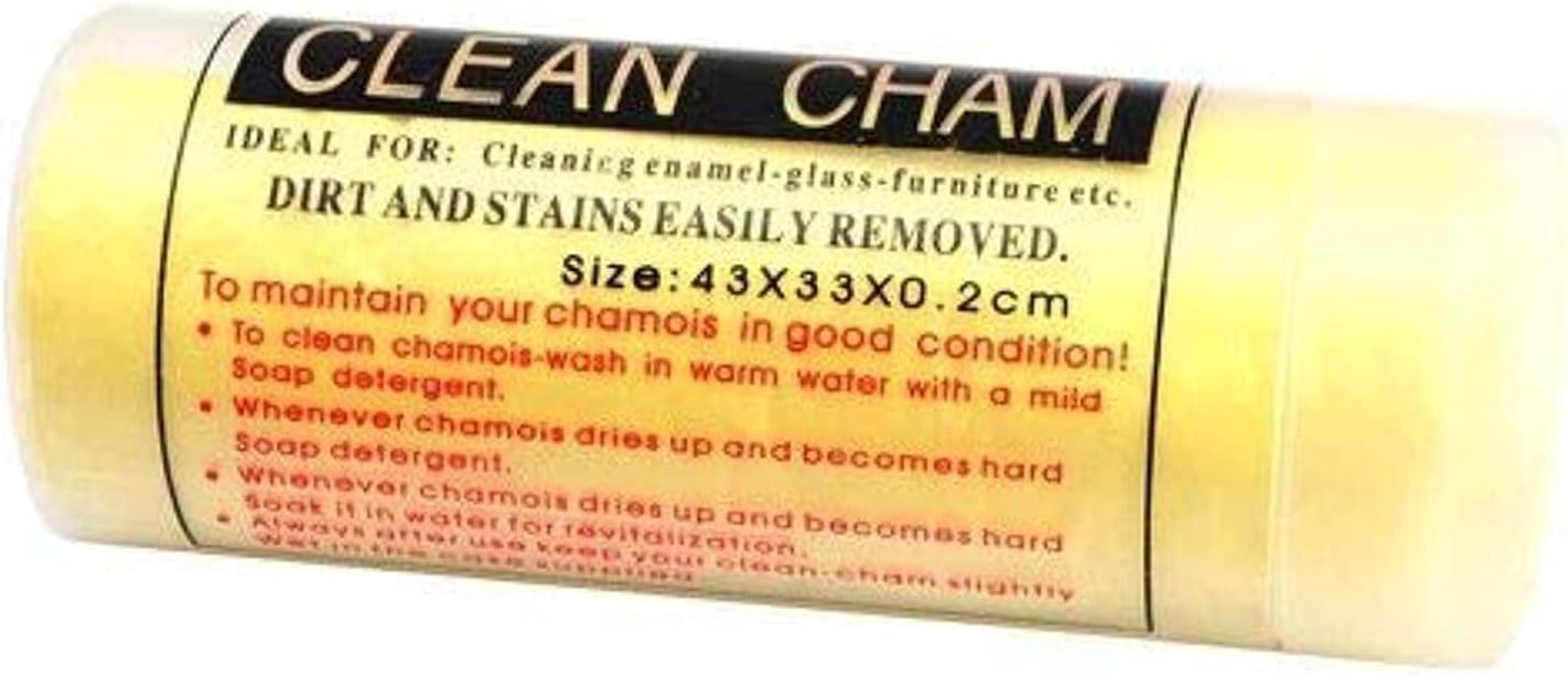 منشفة كلين شام جلد الغزال الشامواه لتنظيف الزجاج والأسطح الناعمة