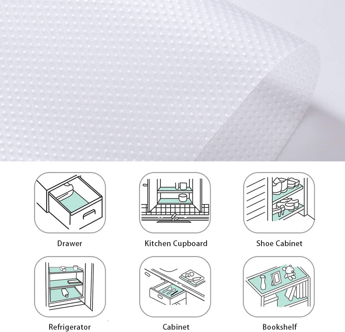 حصيرة غير قابلة للانزلاق - متينة، متعددة الألوان، متعددة الاستخدامات، 90 سم × 45 سم