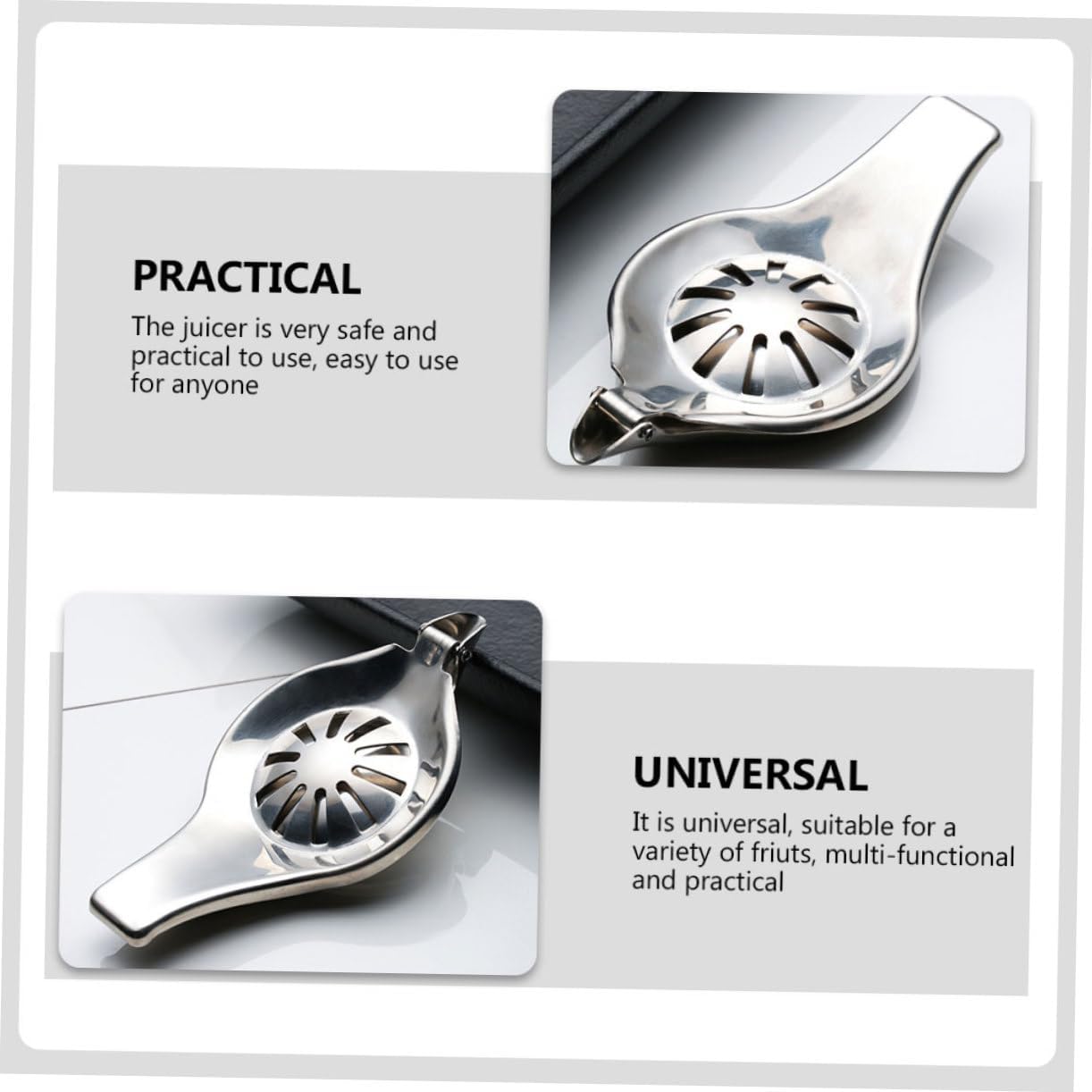 🍋 عصارة ليمون يدوية من الفولاذ المقاوم للصدأ  عصير نقي… بلمسة عملية وأناقة معدنية