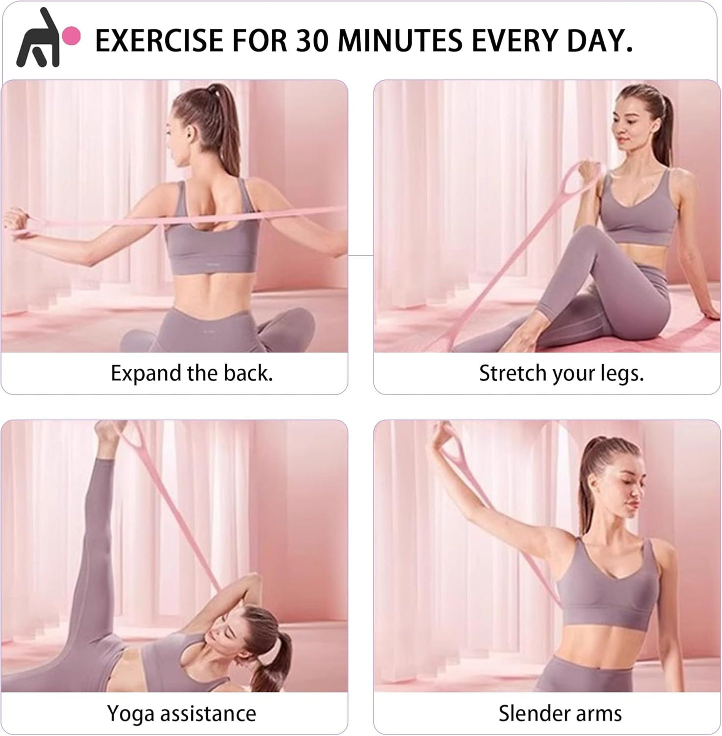 حبل سحب لممارسة تمارين المقاومة العامة، خفيف الوزن للغاية، تمارين الجلوس واليوغا واللياقة البدنية