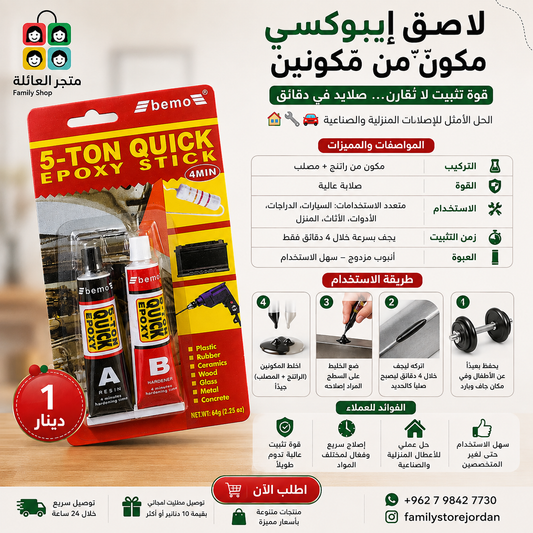 Two-part epoxy adhesive, steel strong