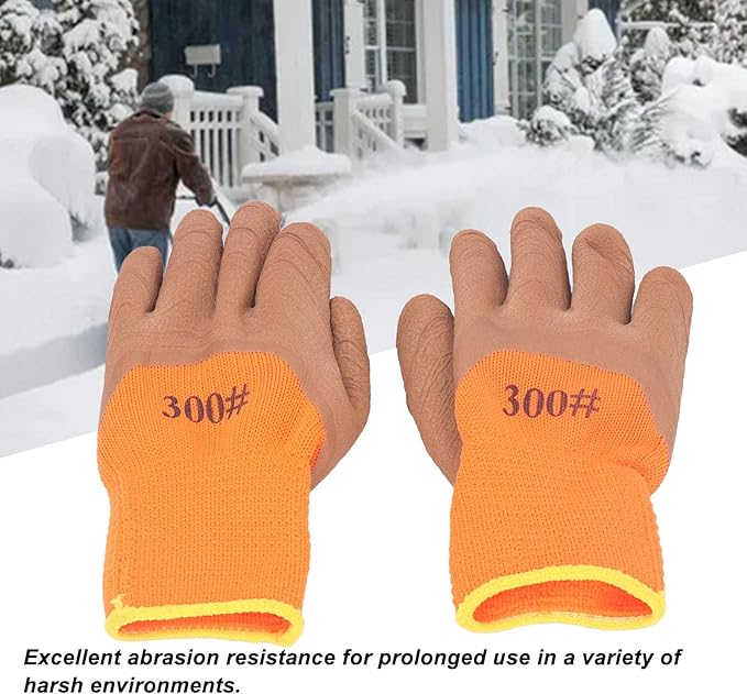 زوج من قفازات العمل الشتوية، قفازات معزولة حراريًا مقاومة للماء للرجال والنساء