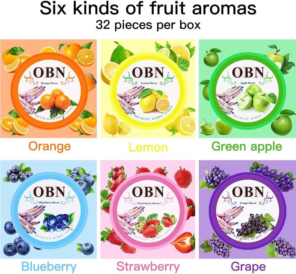 مناديل لازالة طلاء الاظافر معطرة سهلة الحمل وخالية من الوبر