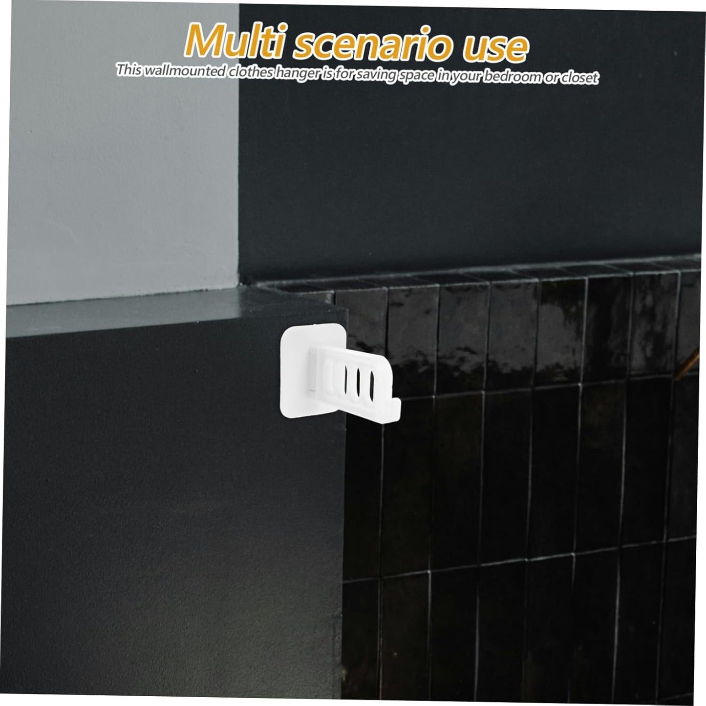شماعة ملابس حائطية لصق دبل فيس ، لتنظيم غرف النوم وتوفير المساحة، متعددة الاستخدامات، للتعليق في المنزل