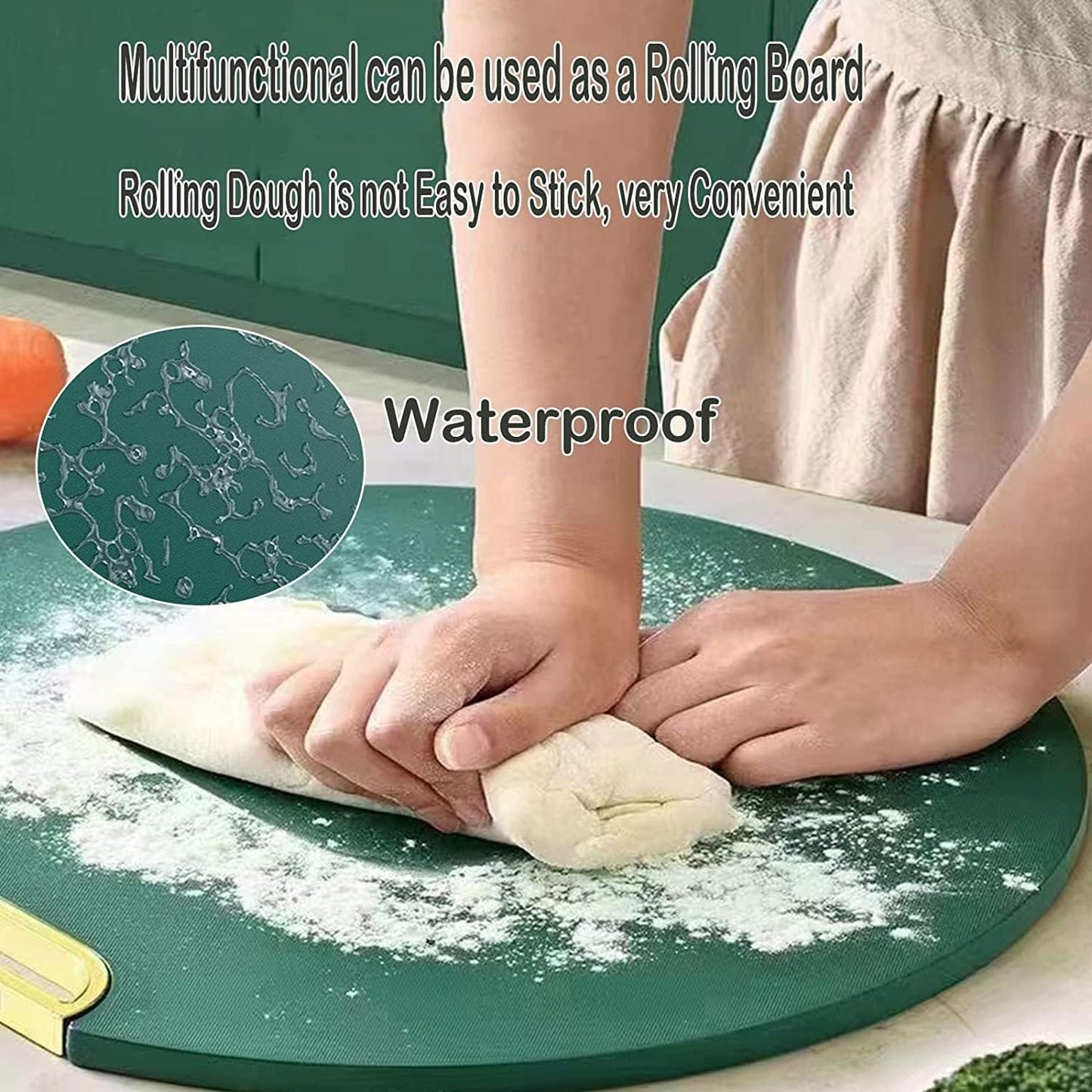 Cutting board with grinding area