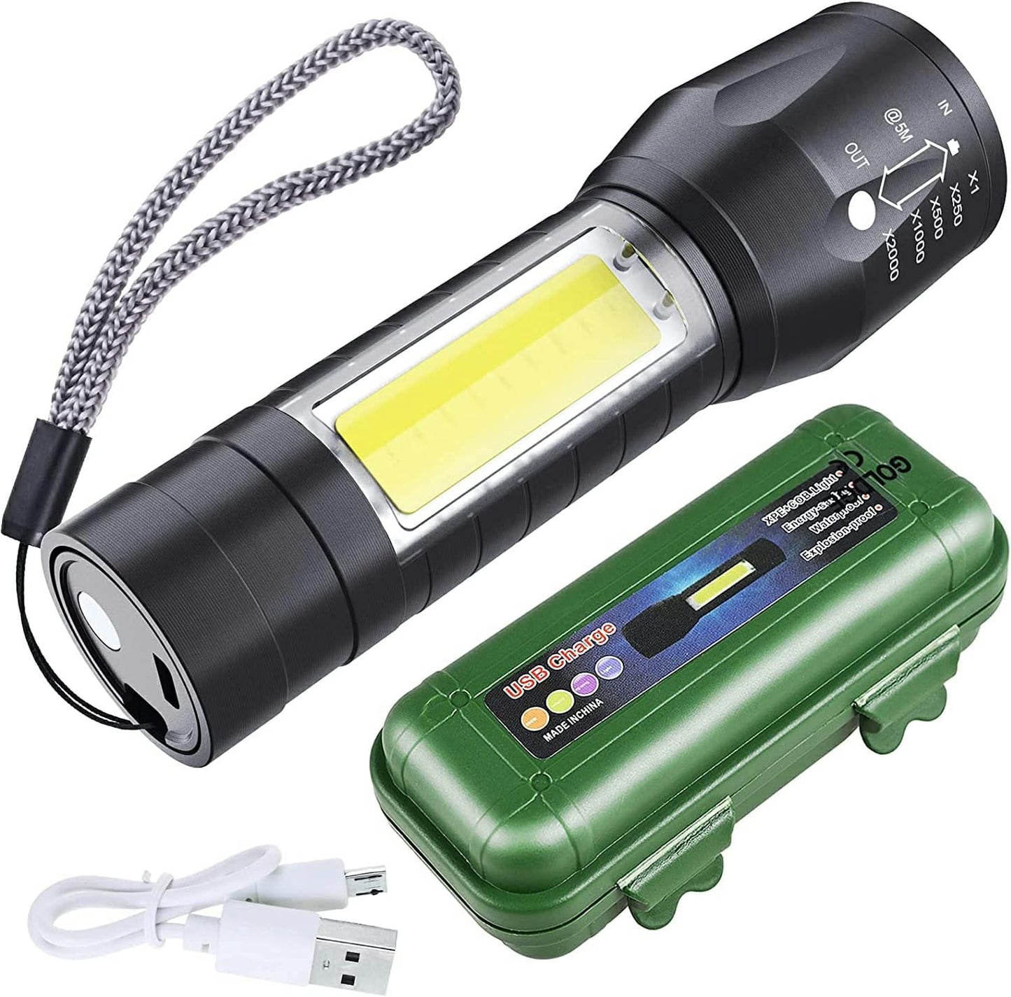 Mini Multi-Mode Flashlight - 3-in-1, Rechargeable
