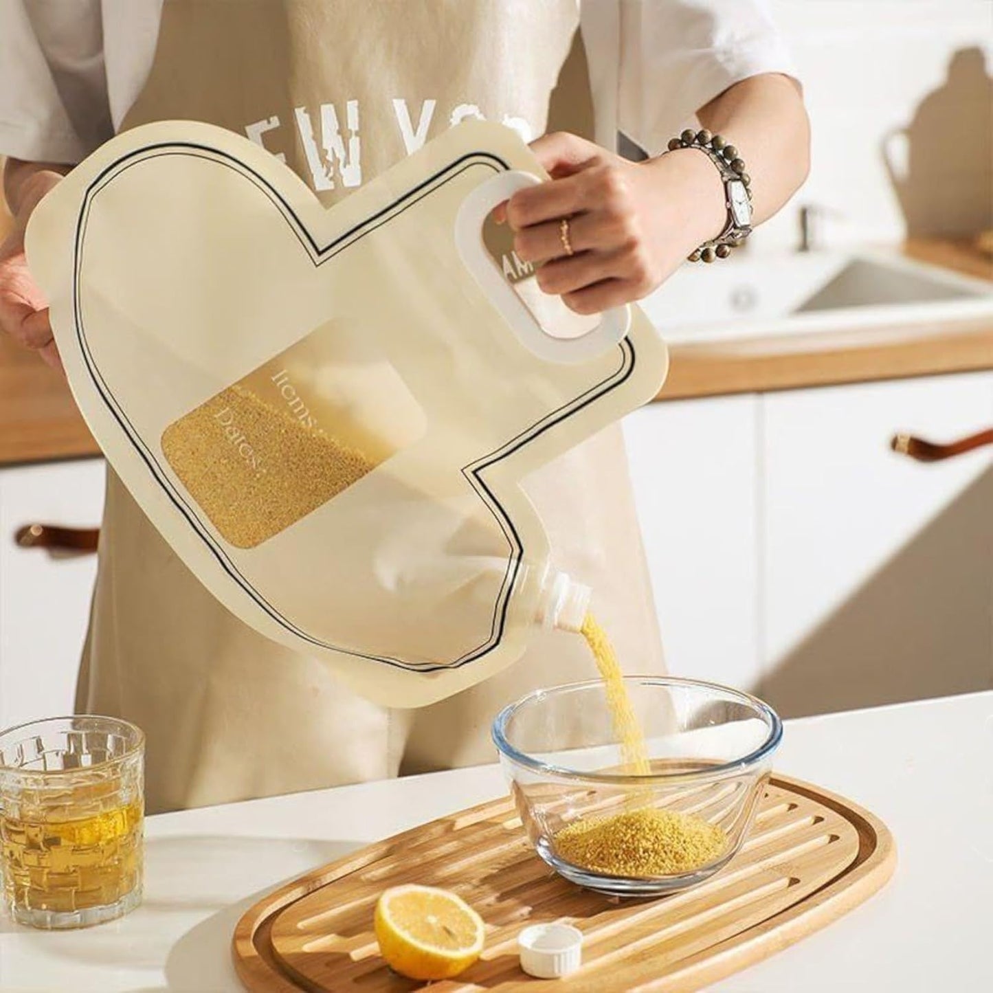 🍚 أكياس تخزين محكمة الإغلاق متعددة الحبوب  طزاجة محكمة، وأناقة تنساب في مطبخك