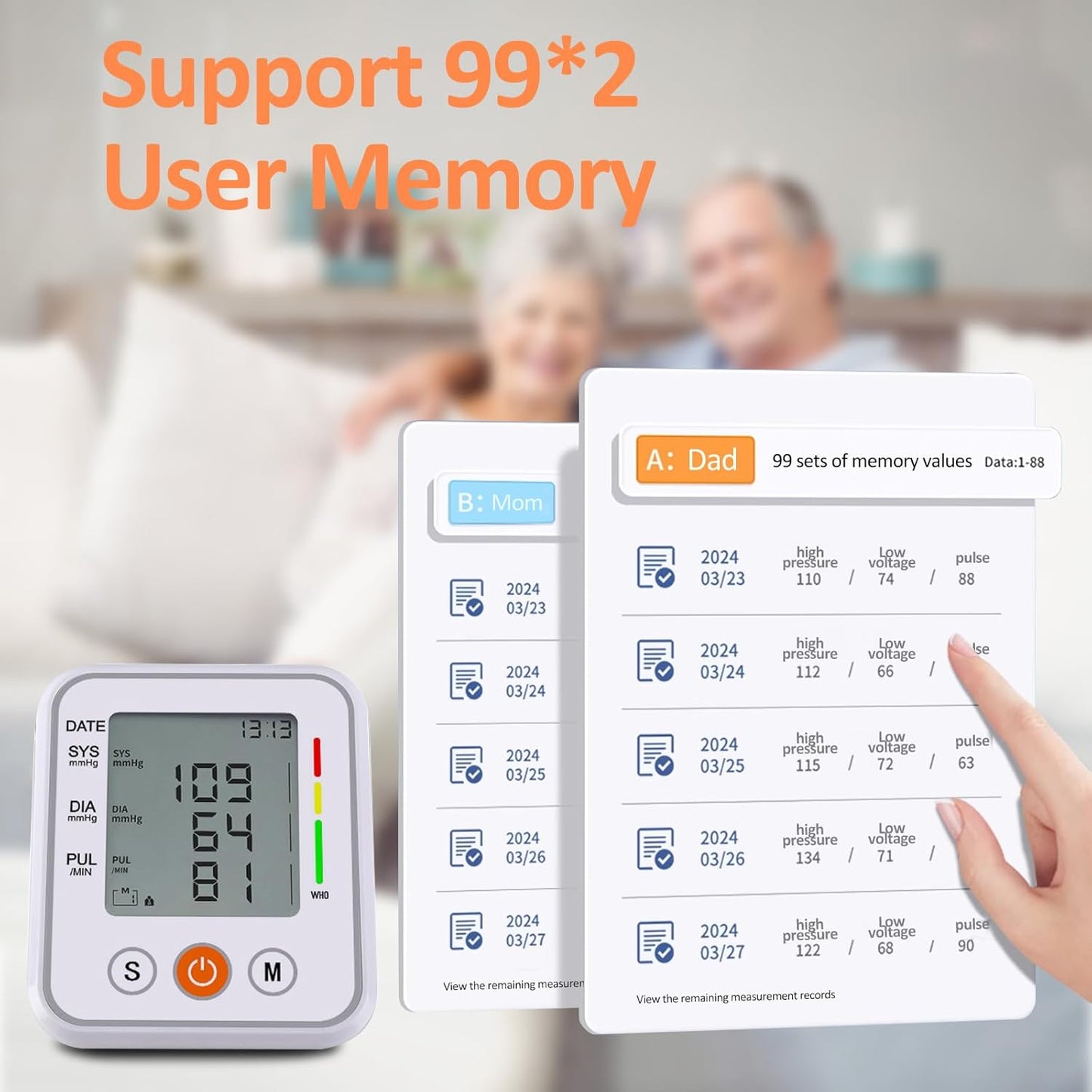 جهاز قياس ضغط الدم الإلكتروني الناطق الأوتوماتيكي بالكامل على شكل ذراع يعمل بالكهرباء او البطاريات