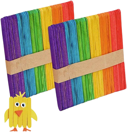 عيدان خشبية ملونة لفن الأطفال عدد 60