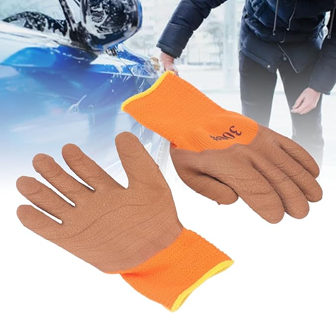 زوج من قفازات العمل الشتوية، قفازات معزولة حراريًا مقاومة للماء للرجال والنساء