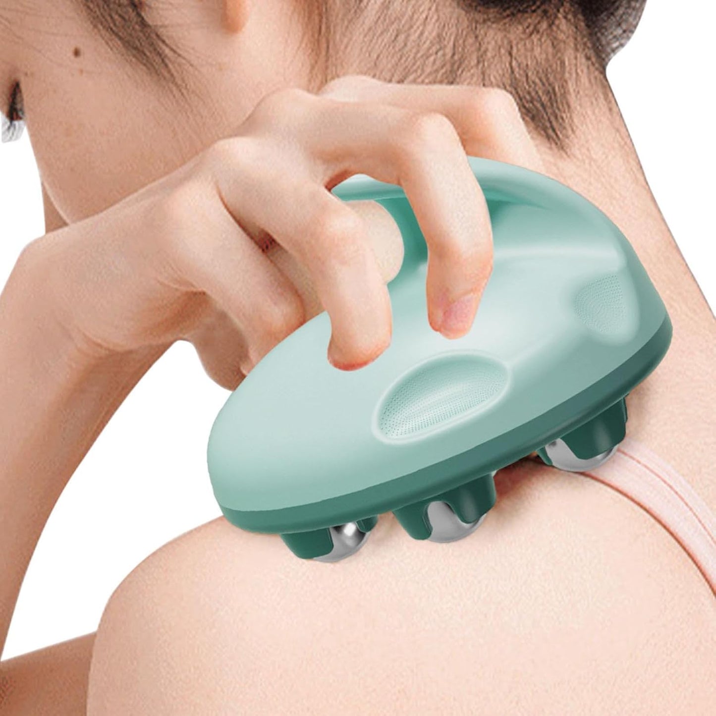 جهاز تدليك يدوي، جهاز تدليك للعضلات، بكرة استرخاء للجسم بالكامل | جهاز تدليك يدوي دوار 360 درجة للظهر والخصر والساقين والبطن والكتفين والفخذين والرقبة