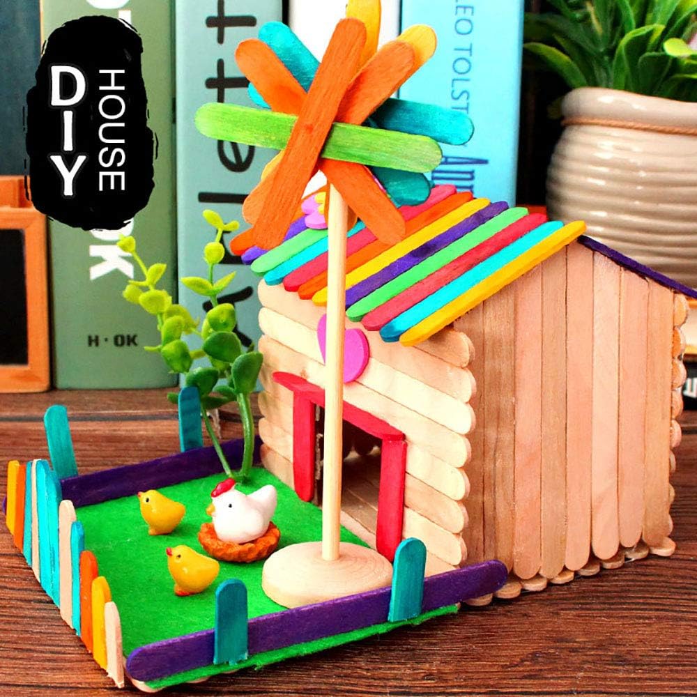 عيدان خشبية ملونة لفن الأطفال عدد 60