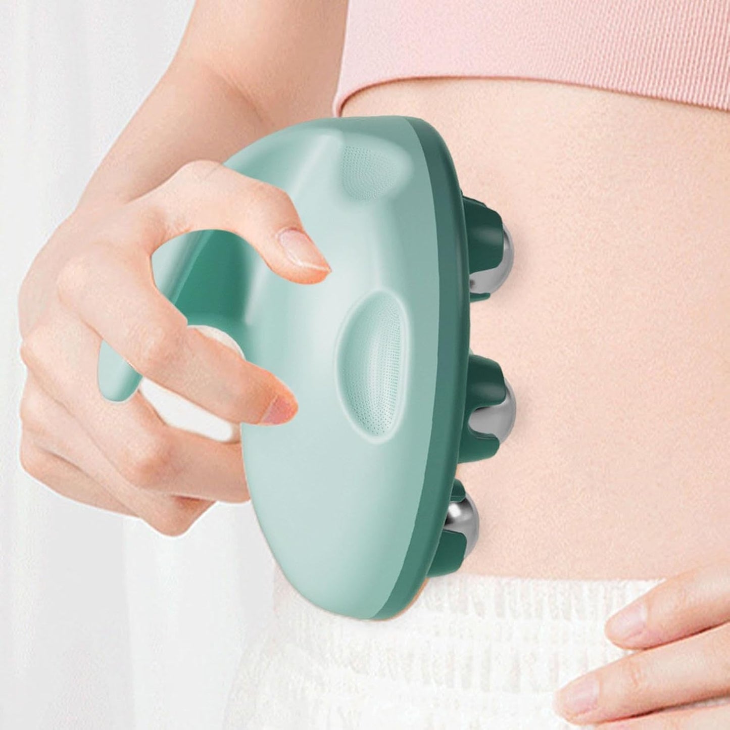 جهاز تدليك يدوي، جهاز تدليك للعضلات، بكرة استرخاء للجسم بالكامل | جهاز تدليك يدوي دوار 360 درجة للظهر والخصر والساقين والبطن والكتفين والفخذين والرقبة