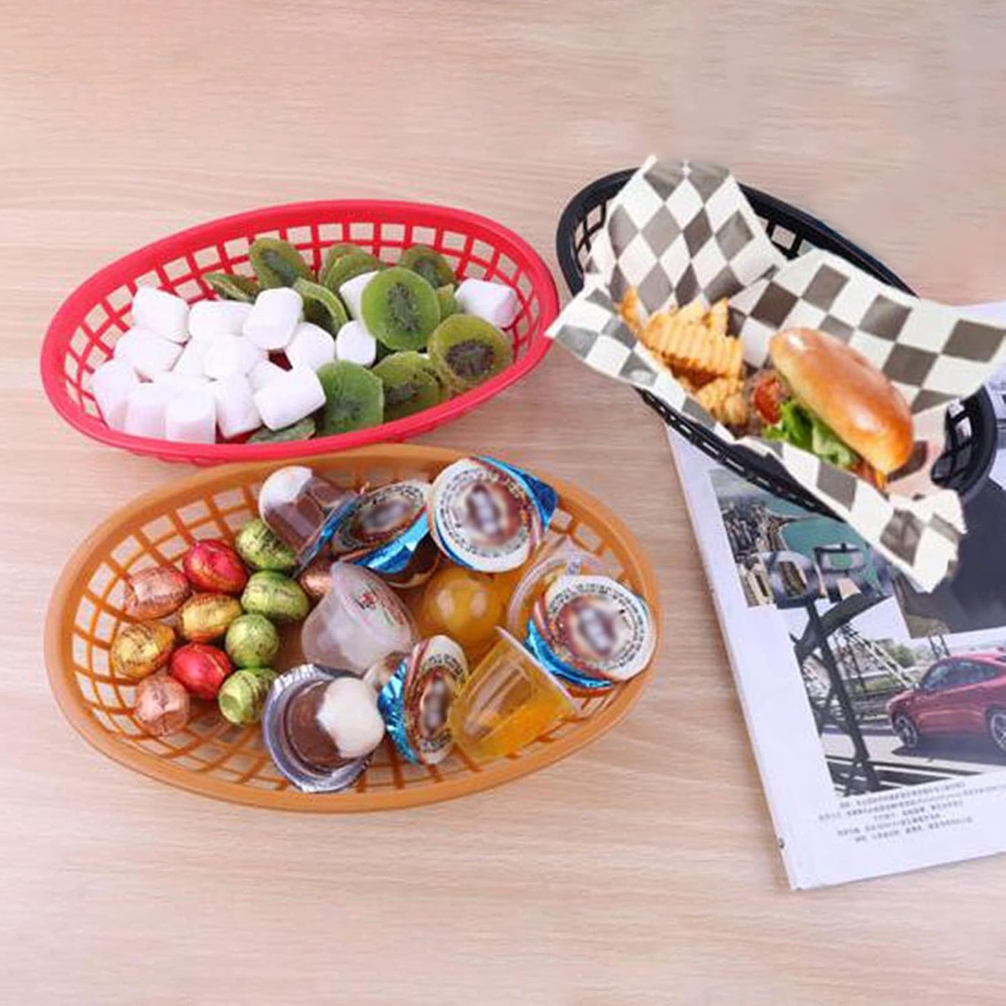 سلة خبز أو سلة تقديم المأكولات الخفيفة