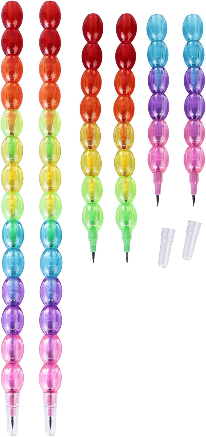 قلم رصاص قابل للتكديس غير قابل للبري – 14 سنًا بتصميم اللؤلؤ