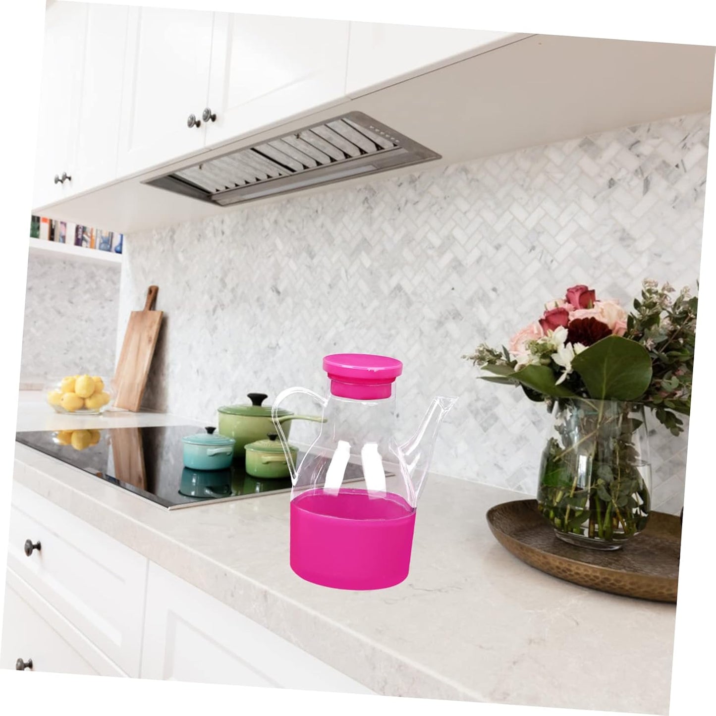 ابريق زيت متعدد الوظائف وحاويات التوابل للمطبخ مثالية للزيت والخل وصلصة الصويا والتوابل السائلة الأخرى 15×12 سم