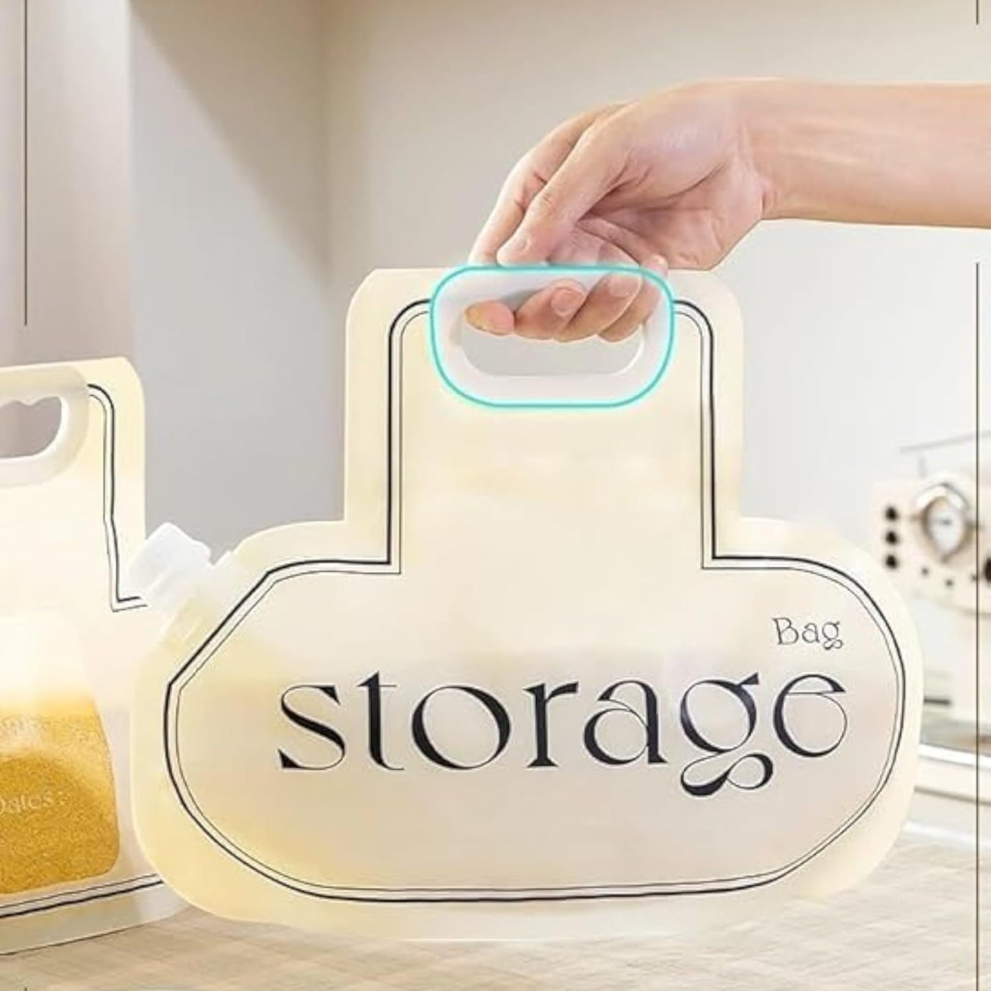 🍚 أكياس تخزين محكمة الإغلاق متعددة الحبوب  طزاجة محكمة، وأناقة تنساب في مطبخك