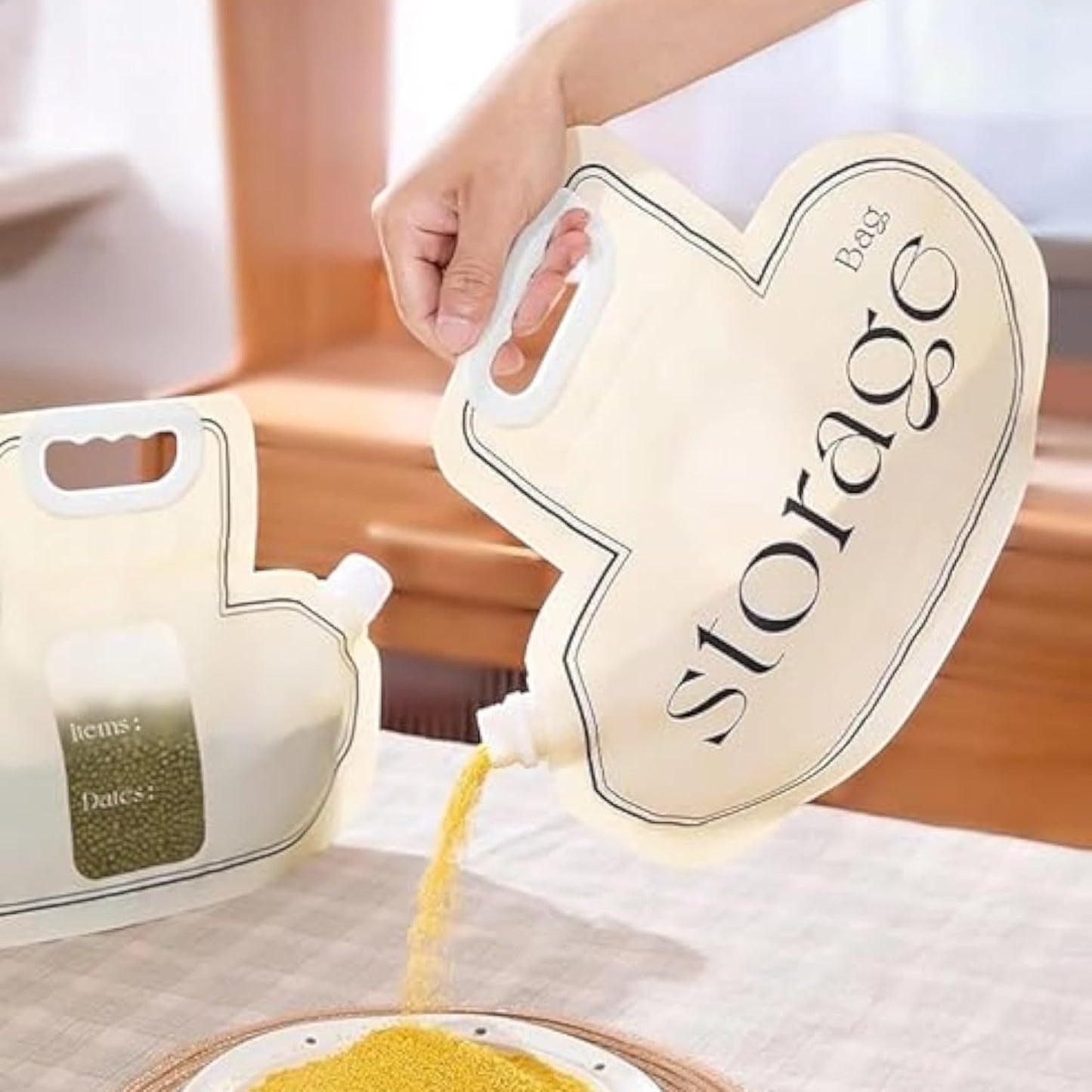 🍚 أكياس تخزين محكمة الإغلاق متعددة الحبوب  طزاجة محكمة، وأناقة تنساب في مطبخك