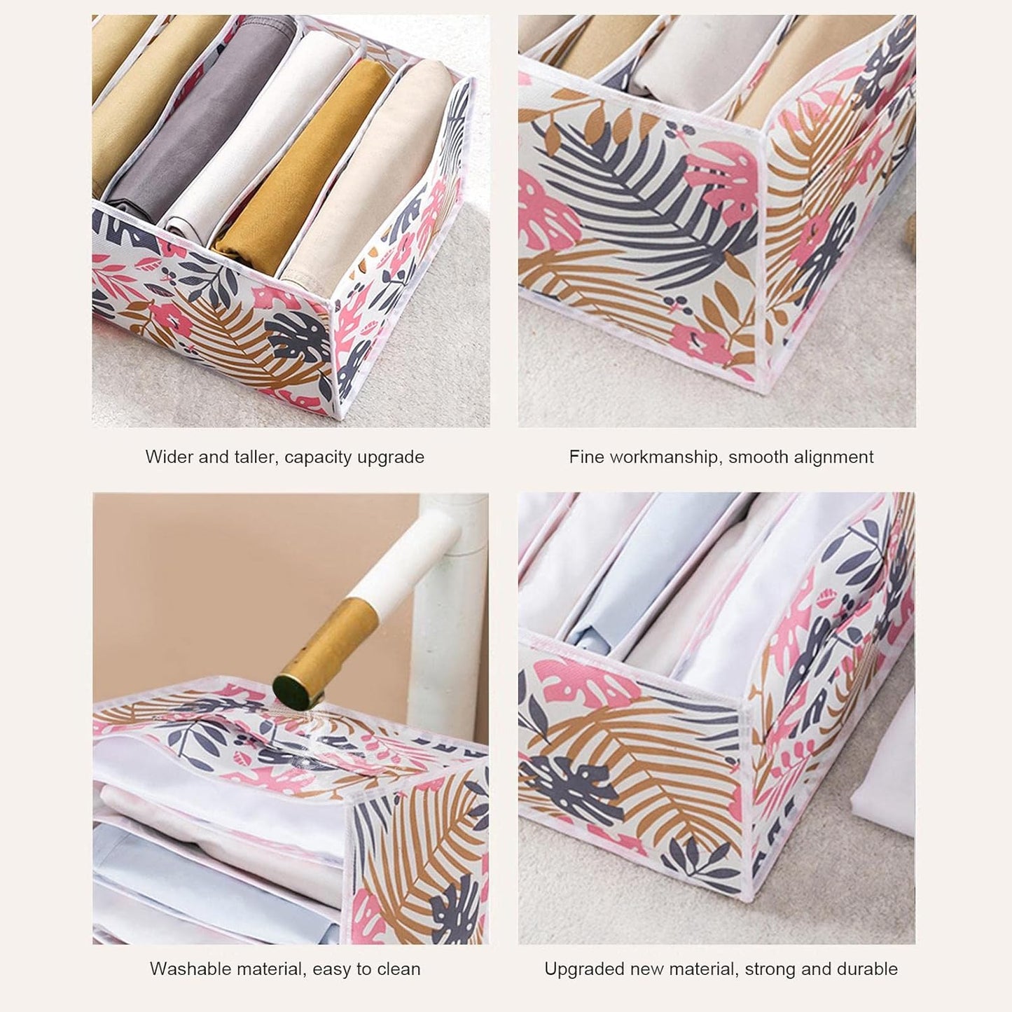 منظم صندوق ملابس داخلية 7 قواطع 36×17×12 سم - وداعًا لفوضى الخزانة!