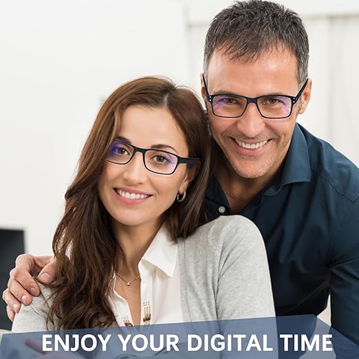 نظارات قراءة مضادة للضوء الأزرق، مزودة بمفصلات زنبركية للرجال والنساء، بإطار أسود، وعدسات مضادة للتوهج