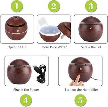 مبخره كهربائية باللون الخشابي