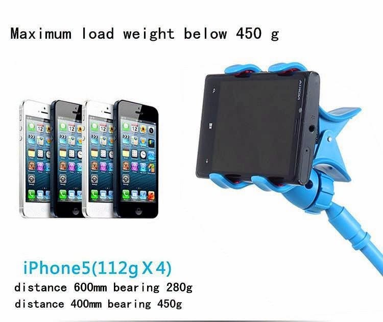Flexible phone stand for car or home