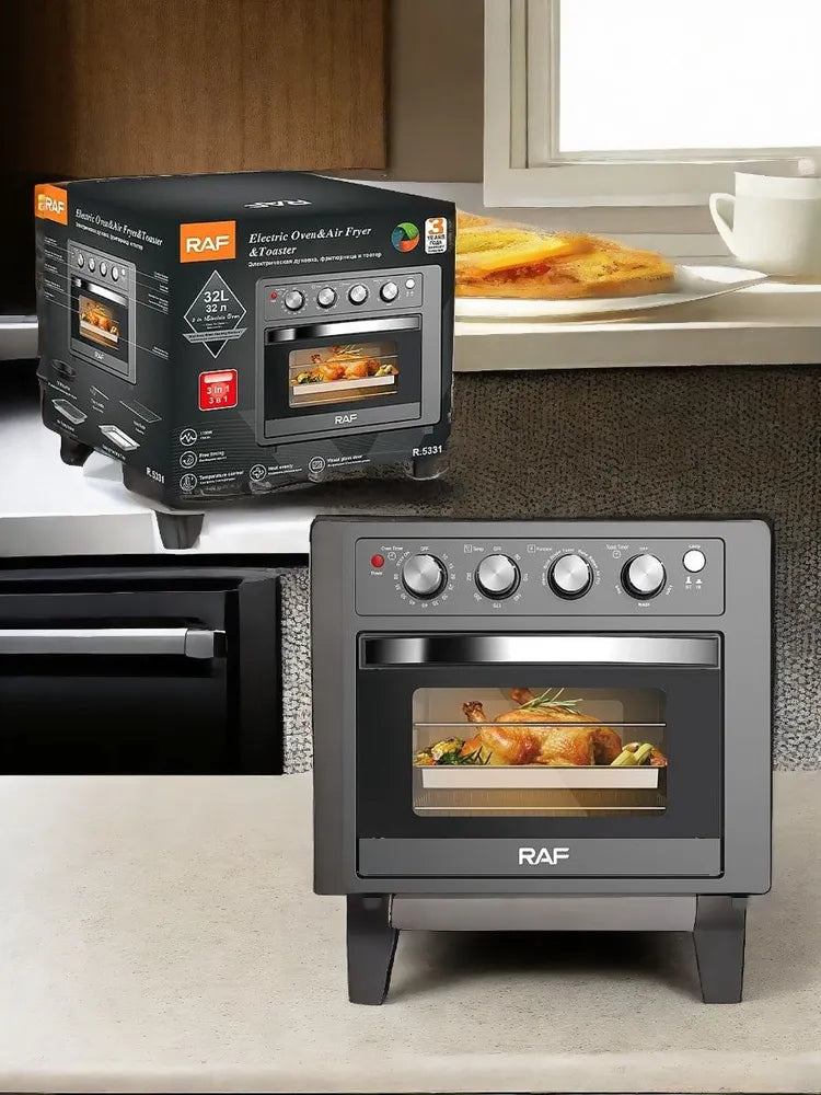 3 في 1  - فرن كهربائي - قلاية هوائية - توستر  RAF  – موديل R.5331 25 لتر - 1700 واط