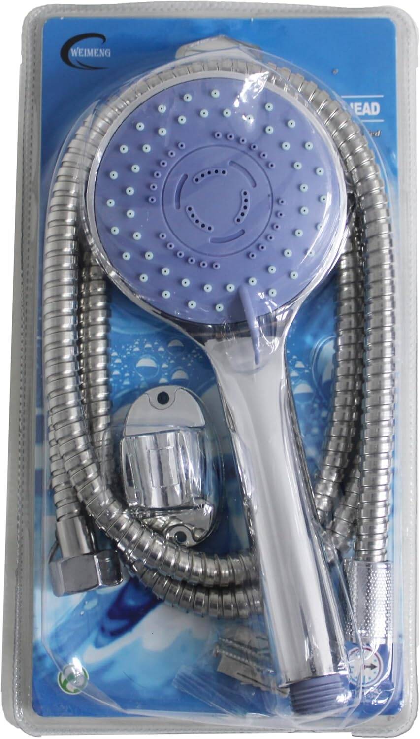 أنبوب دش فولاذي بطول 1.5 متر مع خطاف، أنبوب دش متين من الفولاذ المقاوم للصدأ مع خطاف بطول 1.5 متر، مقاوم للتآكل وسهل التركيب، مثالي للاستخدام في المنزل والحمام