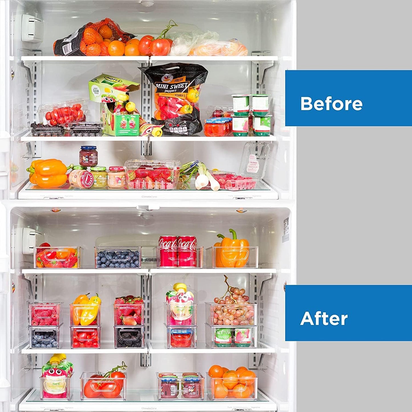 منظم ثلاجة من الأكريليك 26×16×7سم