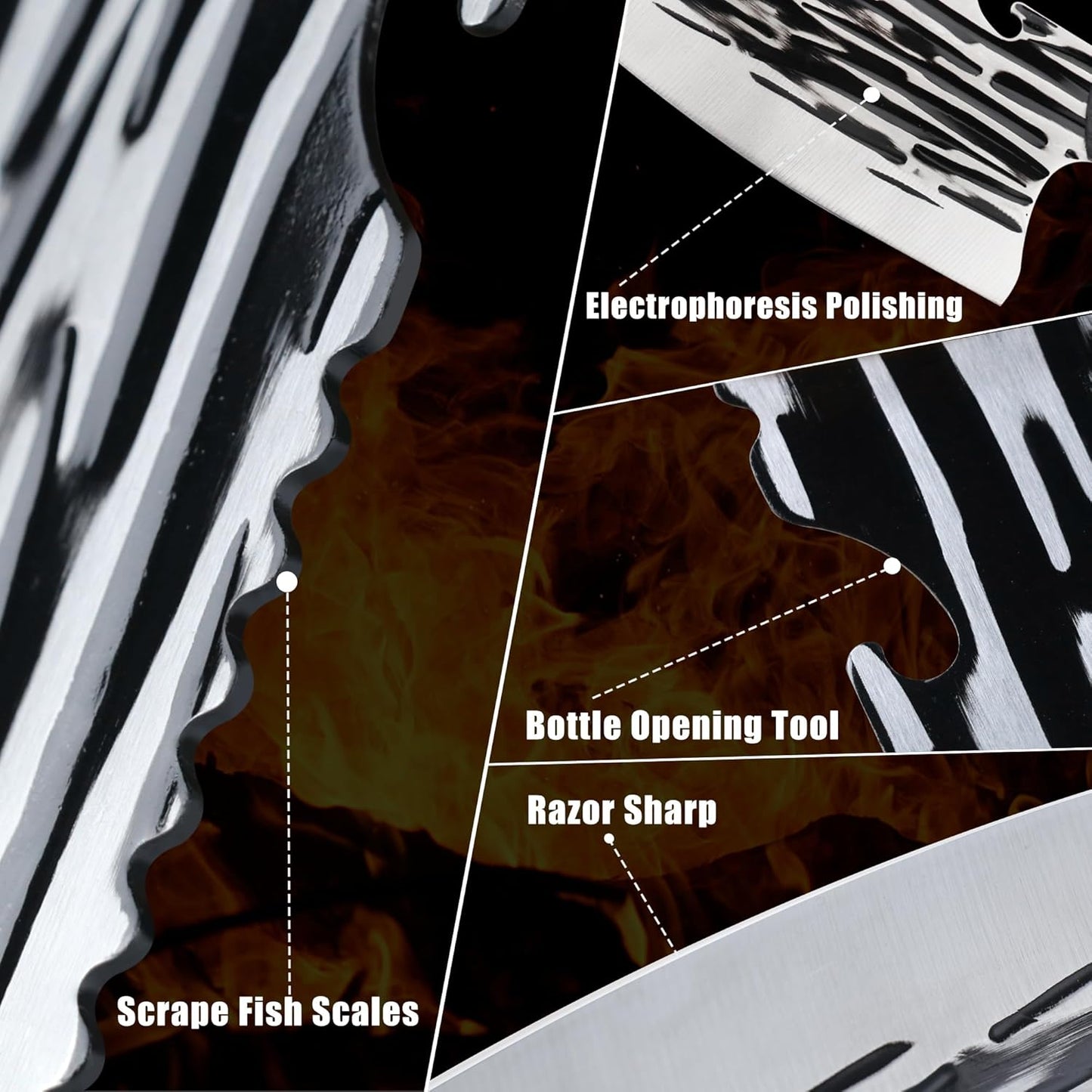 سكين مطبخ مقاس 4.5 بوصة مع فتحة تعليق، مصنوع من الفولاذ المقاوم للصدأ عالي الكربون بمقبض مريح، حاد للغاية، ذو نصل كامل