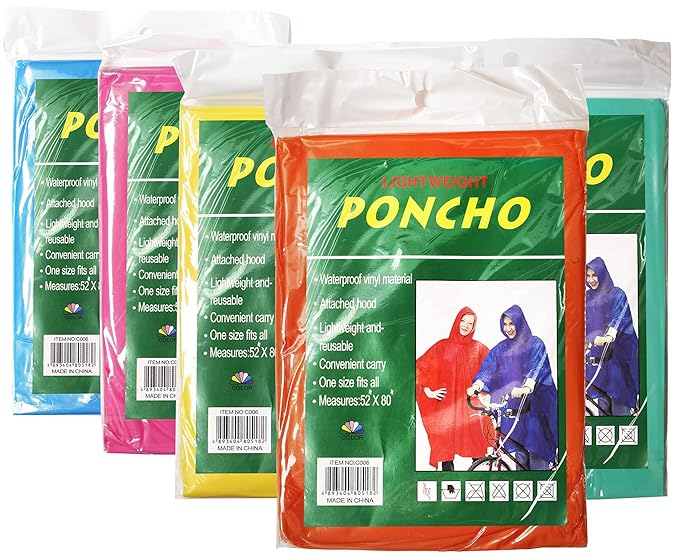 معطف واقٍ من المطر للبالغين – خفيف الوزن مع غطاء للرأس