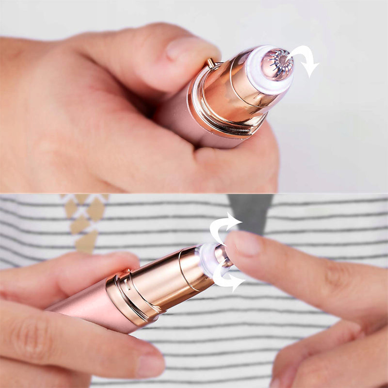 أداة إزالة شعر الحواجب والوجه على شكل أحمر شفاه - بطارية