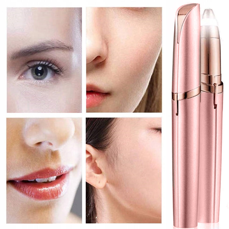 أداة إزالة شعر الحواجب والوجه على شكل أحمر شفاه - بطارية