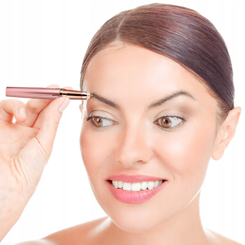 أداة إزالة شعر الحواجب والوجه على شكل أحمر شفاه - بطارية