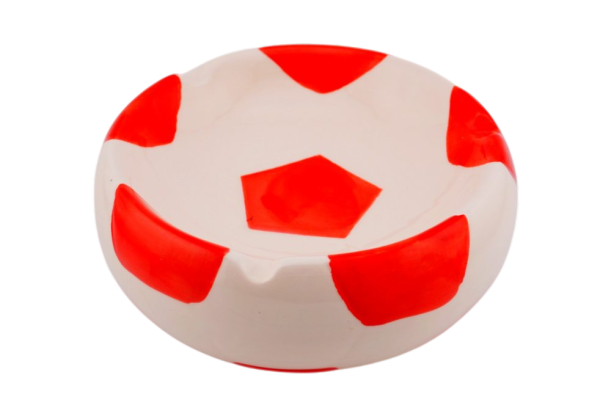 منفضة سجائر سيراميكية – تصميم كرة قدم 11.9 × 4.9 سم