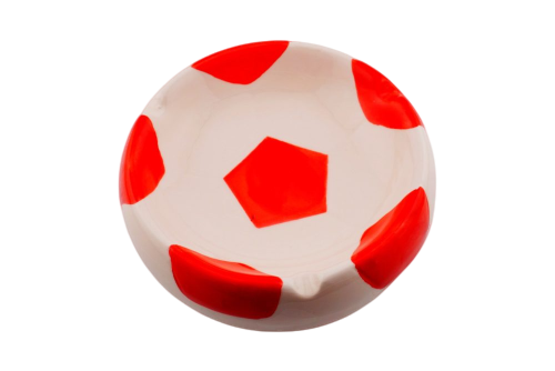 منفضة سجائر سيراميكية – تصميم كرة قدم 11.9 × 4.9 سم