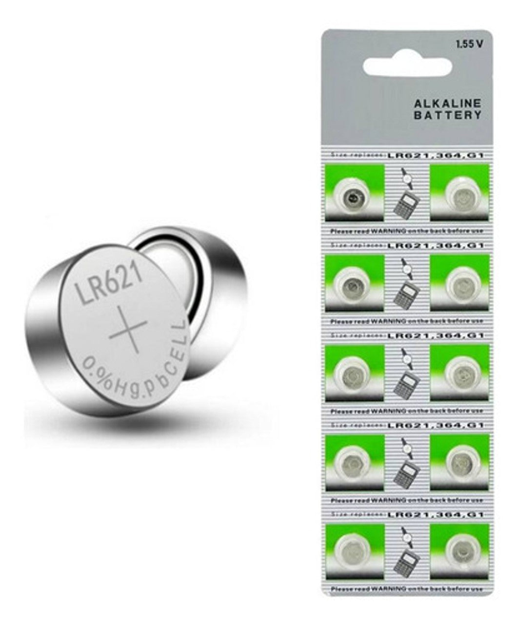 عبوة من 10 بطاريات قلوية G1 / LR621 – طاقة موثوقة لأجهزتكم الصغيرة!