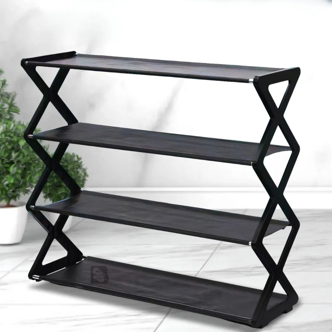 منظم أحذية عمودي 4 أرفف  49.5×42×18.5 سم – حل مثالي لتوفير المساحة!