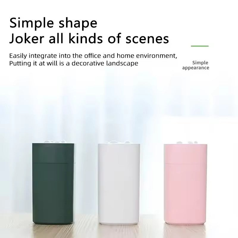 مبخرة الكترونية جهاز ترطيب وتبخير أسطواني الشكل – يعمل بمنفذ USB (350 مل)