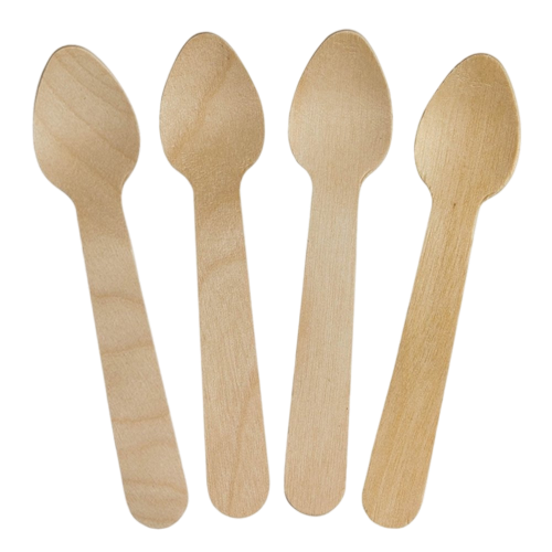 منظم مطبخ 4 اقسام بلاستيك مع 4 ملاعق خشب