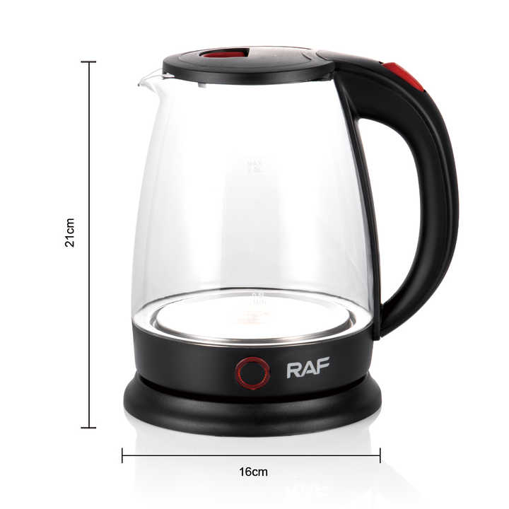 غلاية كهربائية راف RAF R.7213 تعمل تلقائيًا وتوقف عن العمل، غلاية مياه منزلية 2 لتر 1500 واط