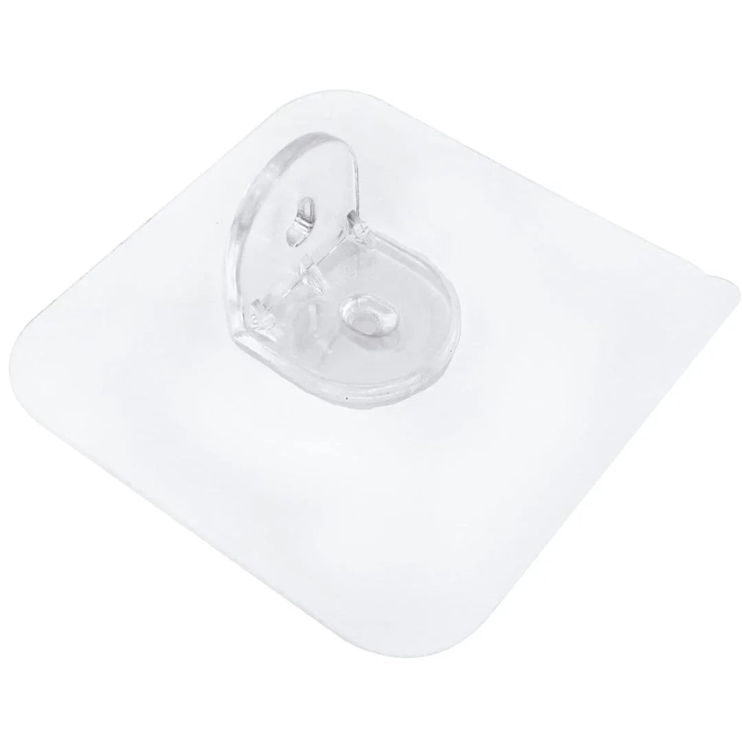 Corner double-sided adhesive set for shelf installation
