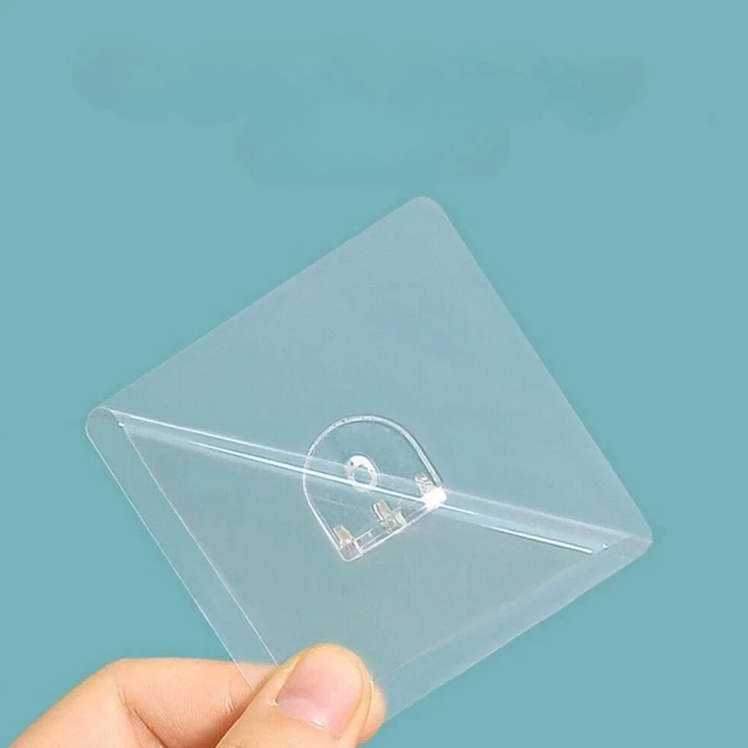 Corner double-sided adhesive set for shelf installation